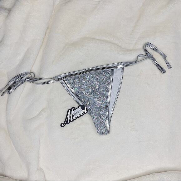 NWT Motel Rocks Diamond Shine Sequin Sugar Rush Swim Bikini Bottom Size S $28 - Picture 4 of 9